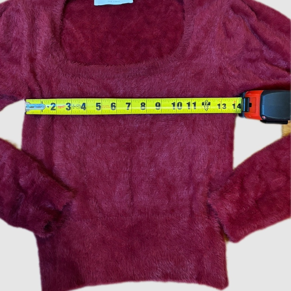 ASTR The Label Wine Fuzzy Crop Sweater, Medium, Like New Condition - Picture 13 of 14